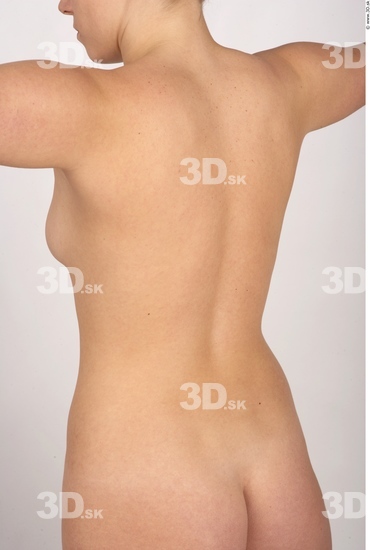 Whole Body Back Woman Nude Average Studio photo references