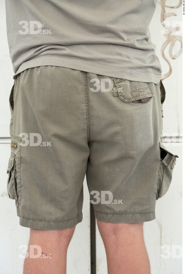 Thigh Man White Casual Shorts Overweight