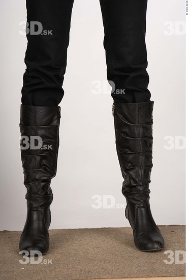 Calf Whole Body Woman Casual Boot Slim Studio photo references