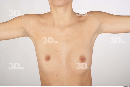 Chest Whole Body Woman Nude Slim Studio photo references