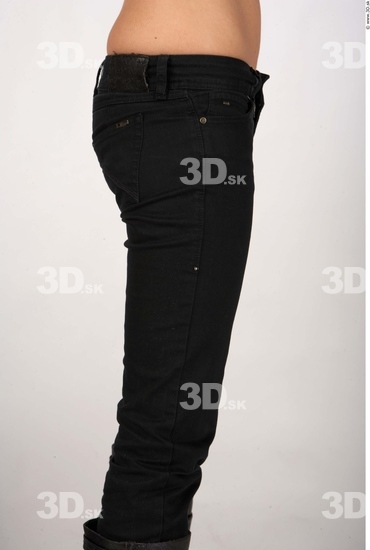 Thigh Whole Body Woman Casual Jeans Slim Studio photo references