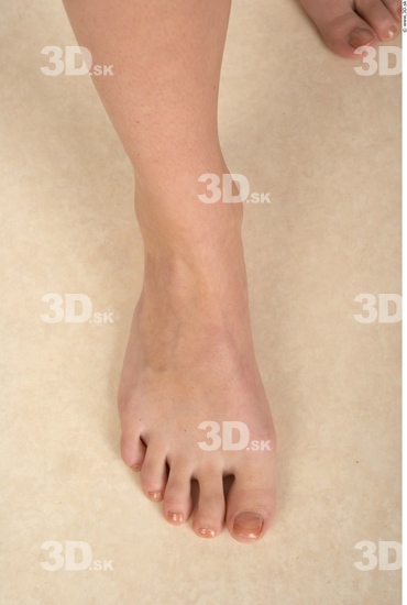 Foot Whole Body Woman Nude Slim Studio photo references