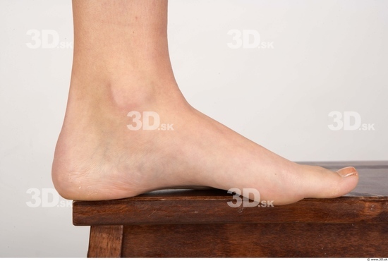 Foot Whole Body Woman Nude Slim Studio photo references