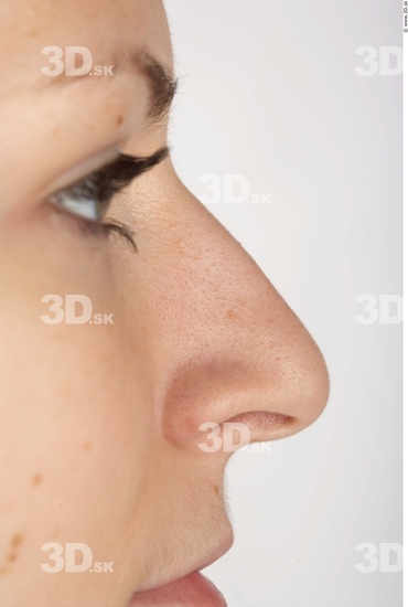 Nose Whole Body Woman Slim Studio photo references