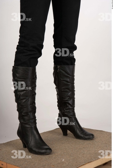 Calf Whole Body Woman Casual Boot Slim Studio photo references