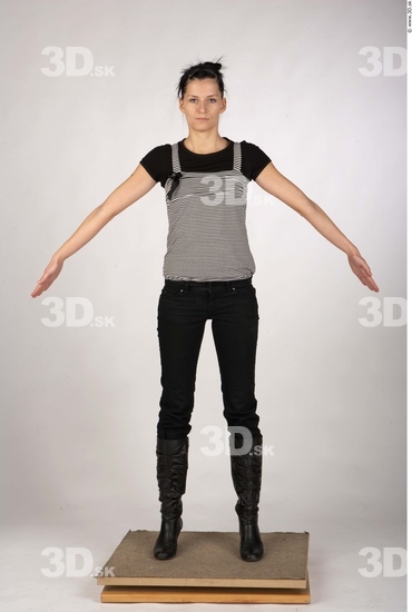 Whole Body Woman Animation references Casual Slim Studio photo references