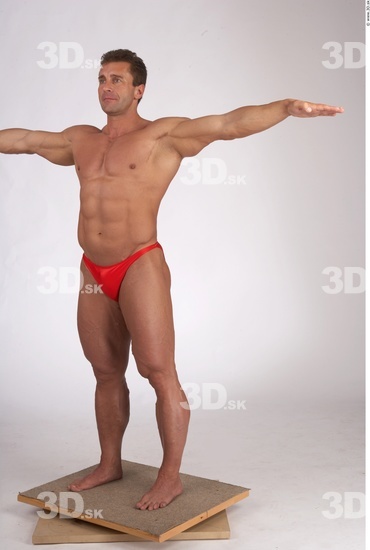 Whole Body Man Muscular Male Studio Poses