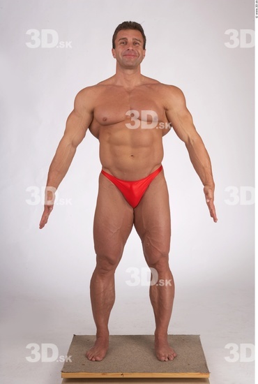 Whole Body Man Muscular Male Studio Poses