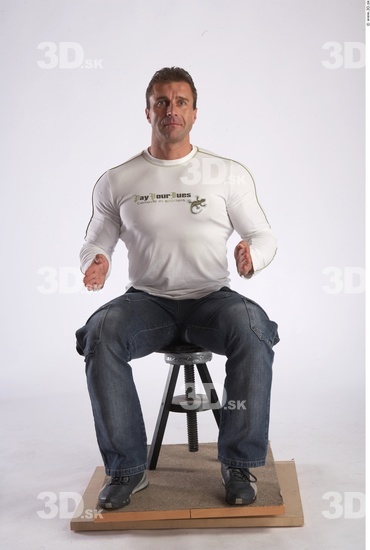 Whole Body Phonemes Man Other White Underwear T shirt Muscular Male Studio Poses