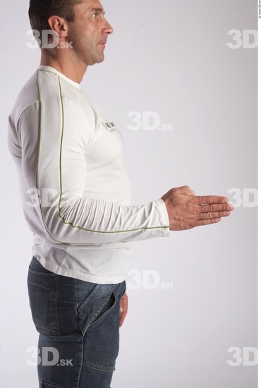 Whole Body Phonemes Man Other White Underwear T shirt Muscular Male Studio Poses