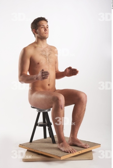 Whole Body Man Artistic poses White Nude Muscular