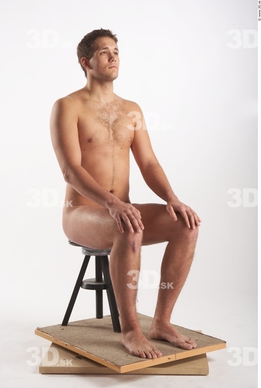 Whole Body Man Artistic poses White Nude Muscular