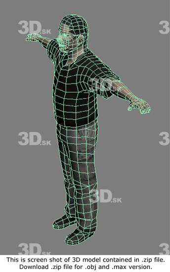 Whole Body Man White 3D Models