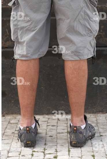 Calf Man White Casual Shorts Average