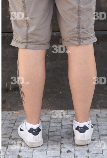 Calf Woman White Tattoo Casual Shorts Chubby