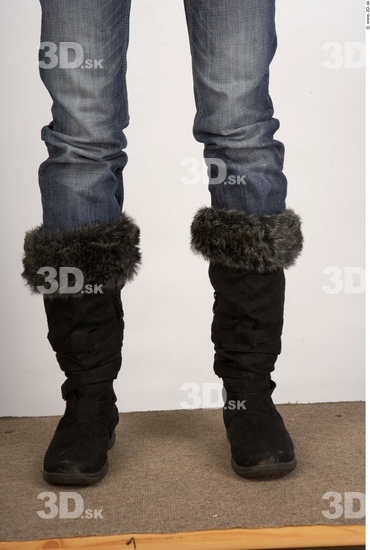 Calf Woman Casual Boot Slim Studio photo references