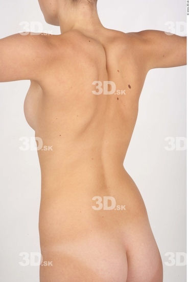 Back Woman Nude Slim Studio photo references