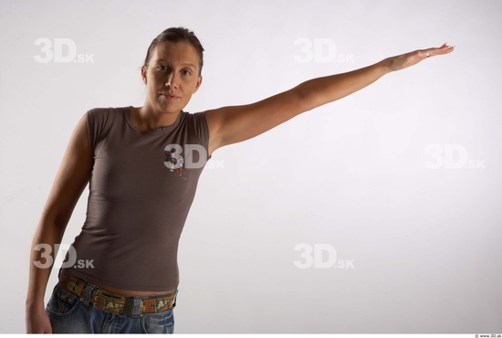 Arm Woman Animation references White Casual T shirt Average