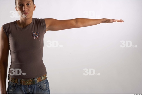 Arm Woman Animation references White Casual T shirt Average