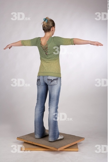 Whole Body Woman Animation references T poses Nude Casual Average Studio photo references