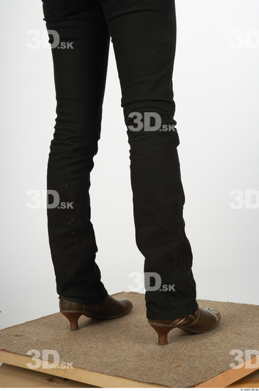 Calf Whole Body Woman Casual Jeans Average Studio photo references