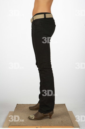 Leg Whole Body Woman Casual Jeans Average Studio photo references