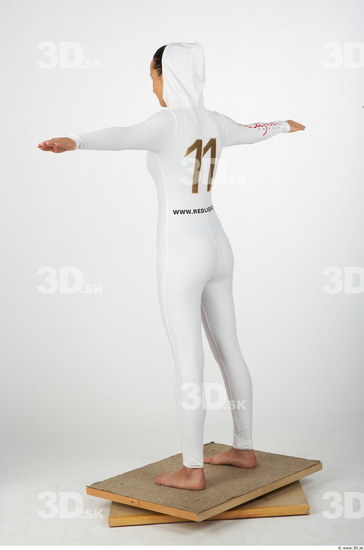 Whole Body Woman T poses Casual Overal Average Studio photo references