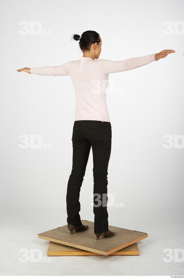 Whole Body Woman T poses Casual Average Studio photo references