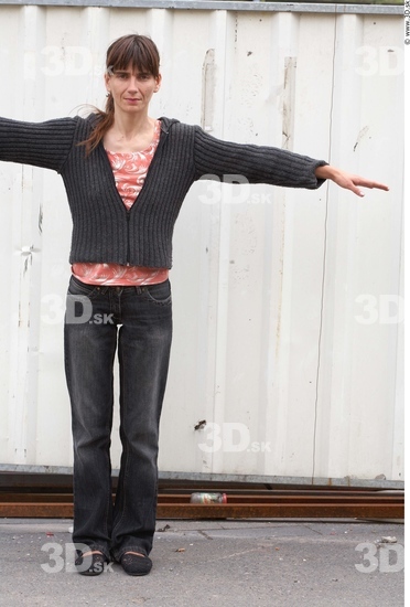 Whole Body Woman T poses White Casual Average