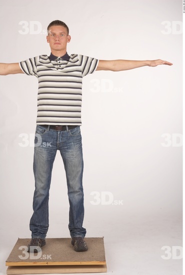 Whole Body Man T poses Casual Average Studio photo references