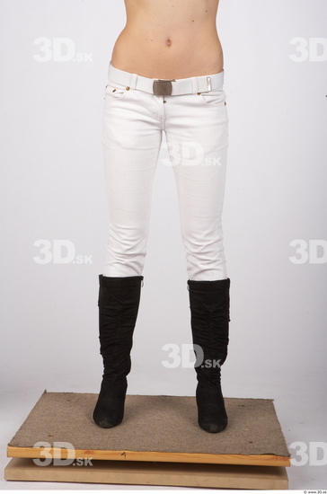 Leg Woman Casual Jeans Average Studio photo references