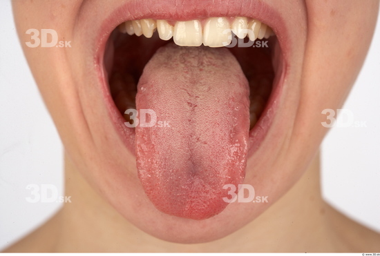 Tongue Woman Average Studio photo references