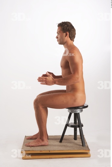 Whole Body Man Artistic poses White Nude Muscular