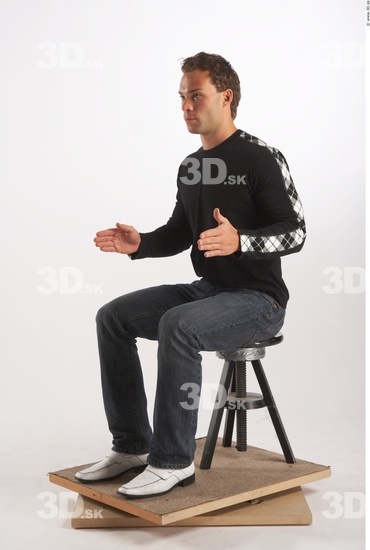 Whole Body Man Artistic poses White Casual Muscular