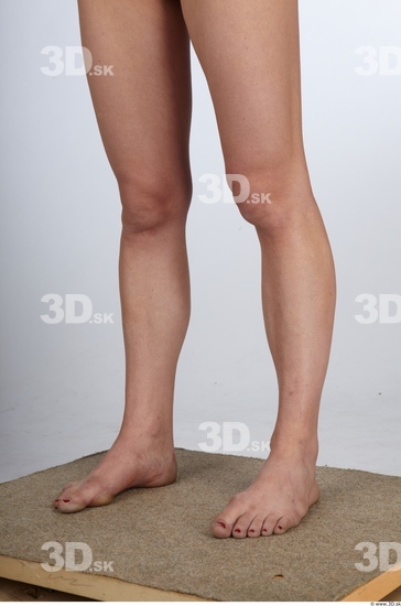 Calf Whole Body Woman Animation references Nude Slim Studio photo references