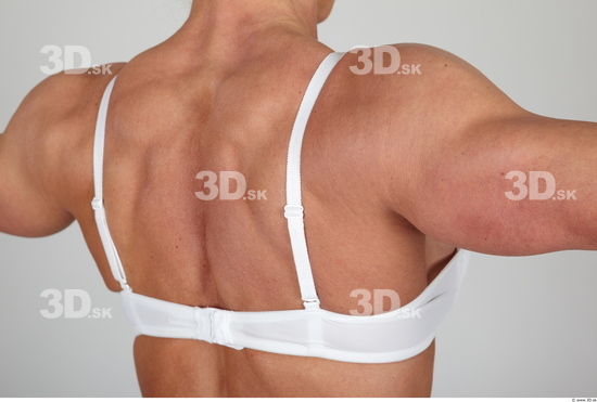 Whole Body Woman White Underwear Muscular