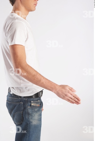 Arm Man Animation references White Casual T shirt Average