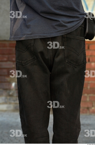 Thigh Man Casual Trousers Average Bearded Street photo references