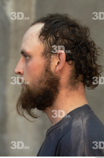 Head Man Casual Average Bearded Street photo references