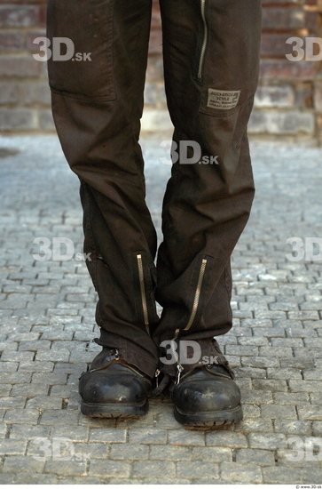 Calf Man Casual Trousers Average Bearded Street photo references