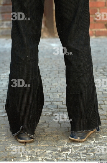 Calf Man Casual Trousers Average Bearded Street photo references