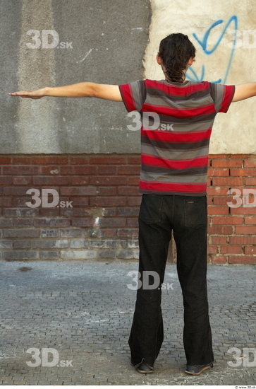 Whole Body Man T poses Casual Average Bearded Street photo references