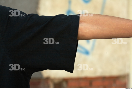 Arm Man Casual Shirt T shirt Average Bearded Street photo references