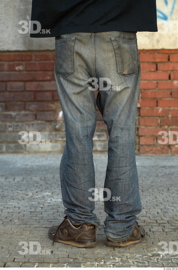 Leg Man Casual Jeans Average Bearded Street photo references