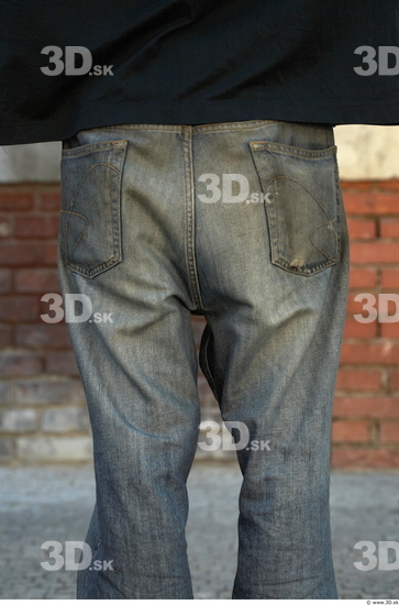 Thigh Man Casual Jeans Average Bearded Street photo references