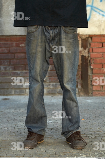 Leg Man Casual Jeans Average Bearded Street photo references