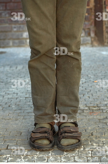 Calf Man Casual Jeans Average Bearded Street photo references