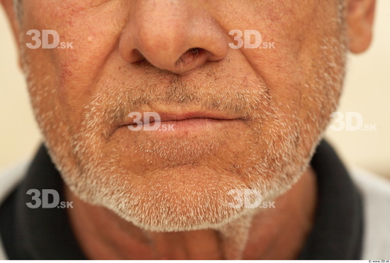 Mouth Man White Average Wrinkles