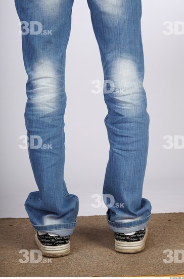 Calf Whole Body Woman Casual Jeans Slim Studio photo references