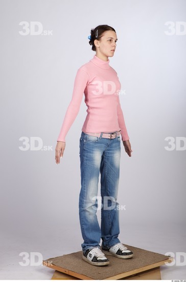 Whole Body Woman Animation references Casual Slim Studio photo references